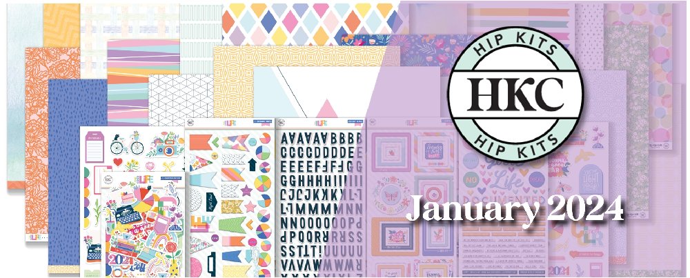 January 2024 Hip Kit Club Scrapbooking Kits